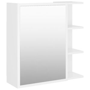 vidaXL Badkamerspiegelkast 62,5x20,5x64 cm bewerkt hout wit