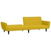 vidaXL Slaapbank 2-zits fluweel geel
