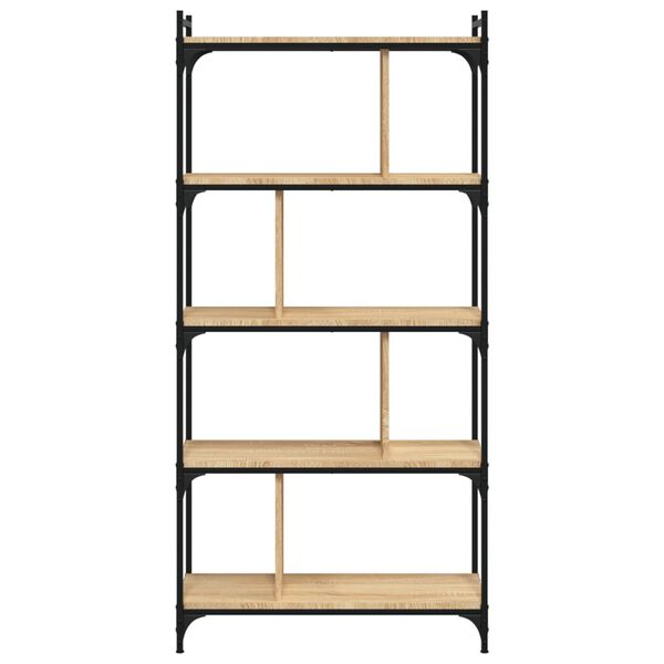 vidaXL Boekenkast 5-laags 76x32x158 cm bewerkt hout sonoma eikenkleur