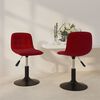 vidaXL Eetkamerstoelen draaibaar 2 st fluweel wijnrood