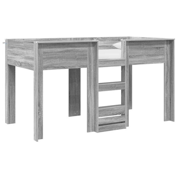 vidaXL Bunk Bed voor Kinderen Grijs Sonoma 100 x 200 cm Bewerkt hout