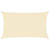 vidaXL Zonnezeil 160 g/m&sup2; 5x8 m HDPE cr&egrave;mekleurig