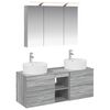 vidaXL Badkamermeubelset 4 st Grijs Sonoma 100 x 14,5 x 70 cm