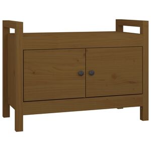 vidaXL Halbankje 80x40x60 cm massief grenenhout honingbruin