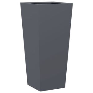 vidaXL Plantenbak 35x35x75 cm staal antracietkleurig
