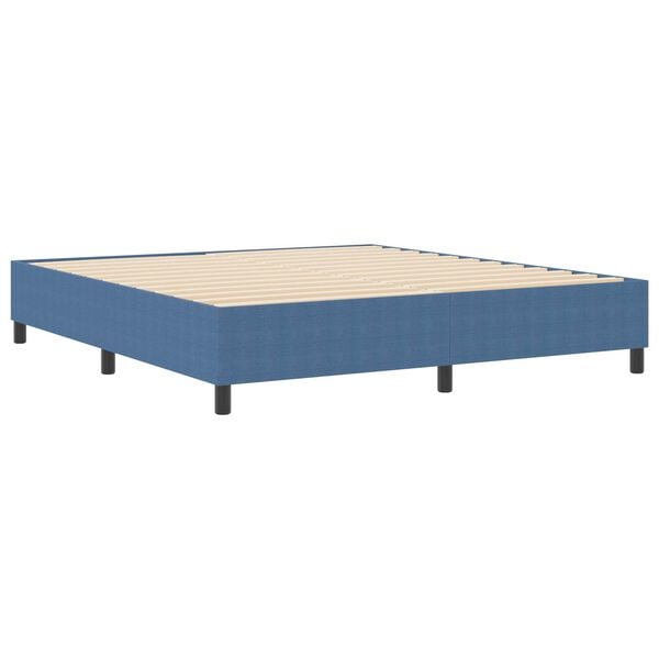 vidaXL Platform bedframe Blauw 180 x 200 cm Katoen Stof