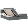 vidaXL Opslag bed met matras Donkergrijs 180 x 200 cm Nep Leer