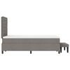 vidaXL Boxspringbed met hoofdeinde Taupe 120 x 190 cm Stof