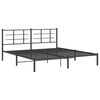 vidaXL Bedframe met hoofdbord metaal zwart 183x213 cm