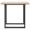 vidaXL Eettafel O-frame 80x80x75,5 cm massief grenenhout en staal