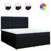 vidaXL Boxspring met matras stof zwart 200x200 cm