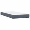 vidaXL Boxspring met matras fluweel donkergrijs 90x220 cm