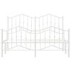vidaXL Bedframe met hoofd- en voeteneinde&nbsp;metaal wit 140x190 cm