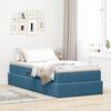 vidaXL Opbergbed met matras Donkerblauw 100 x 200 cm Fluweel