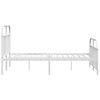 vidaXL Bedframe met hoofd- en voeteneinde metaal wit 140x190 cm