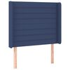 vidaXL Boxspring met matras en LED stof blauw 90x200 cm