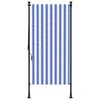 vidaXL Rolgordijn voor buiten 120x270 cm stof en staal blauw en wit
