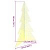 vidaXL Kerstboom met 240 LED Warmwit 180 cm Acryl