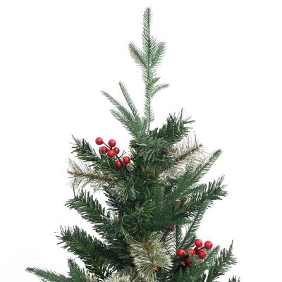 vidaXL Kerstboom met dennenappels 120 cm PVC en PE groen