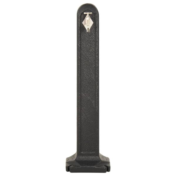 vidaXL Waterzuil met kraan steen-look antracietkleurig