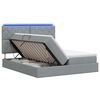 vidaXL LED Opslagbed met Matras Lichtgrijs 180 x 200 cm Stof