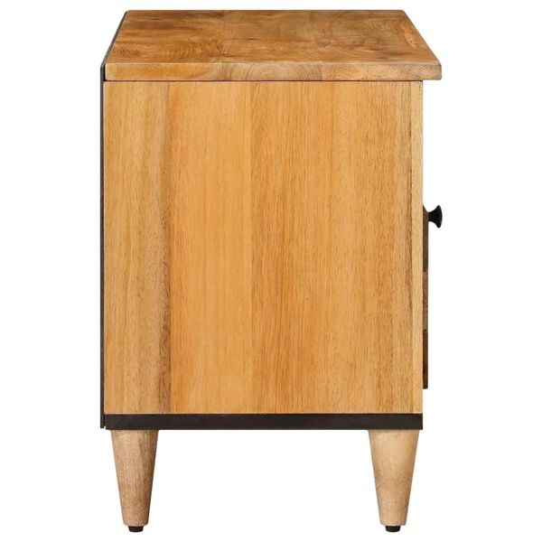 vidaXL TV-kast met lade Naturel 100 x 33,5 x 46 cm Massief Mango Hout