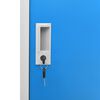vidaXL Lockerkasten 5 st 90x45x92,5 cm staal lichtgrijs en blauw