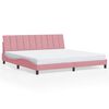 vidaXL Bedframe zonder matras "Hanko" fluweel roze 200x200 cm