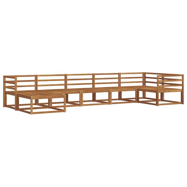 vidaXL Buiten bankenset 7 pcs Naturel Massief Acaciahout