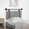 vidaXL Hangend Hoofdeinde Effen Lichtgrijs 90 x 55 x 5 cm Antiek PU
