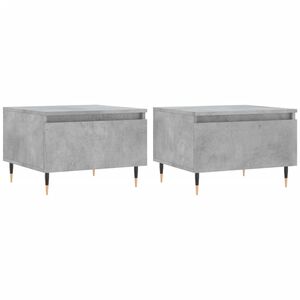 vidaXL Salontafels 2 st 50x46x35 cm bewerkt hout betongrijs