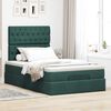 vidaXL Ottoman bed met matrassen 120x190cm fluweel donkergroen