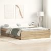 vidaXL Bedframe sonoma eikenkleurig 150x200 cm King Size