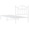 vidaXL Bedframe met hoofdbord metaal wit 90x190 cm