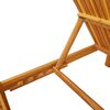 vidaXL Ligstoel met kussen Bruin 200 x 55 x 94cm Massief acaciahout