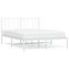 vidaXL Bedframe met hoofdbord metaal wit 120x200 cm