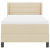 vidaXL Boxspringbed met matras Cr&egrave;me 200 x 80 cm Polyester