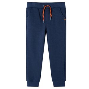 Kinderjoggingbroek 128 gemêleerd marineblauw