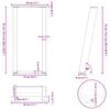vidaXL Console tafelpoten 2st U-vormig 28x(72-73)cm staal antraciet