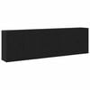 vidaXL Dressoir met lade Zwart Eiken 240 x 33 x 70 cm Bewerkt hout