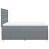 vidaXL Boxspring met matras stof lichtgrijs 140x190 cm