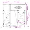 vidaXL Nachtkastje Bruin Eiken 41 x 31 x 51 cm Bewerkt hout