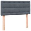 vidaXL Boxspring met matras fluweel donkergrijs 80x220 cm