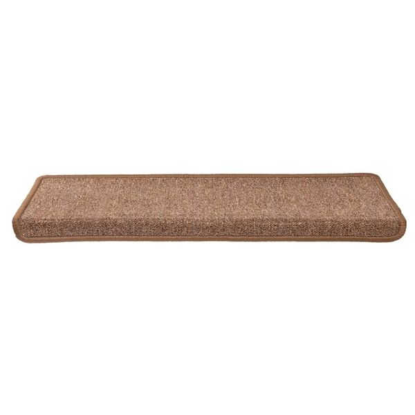 vidaXL Trapmatten 15 st 65x21x4 cm Bruin Rechthoekige Rand