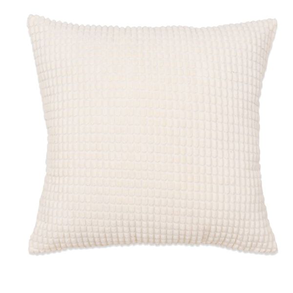 vidaXL Sierkussenset 45x45 cm velours gebroken wit 2-delig