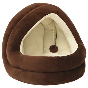 vidaXL Kattenmand 40x40x35 cm bruin en cr&egrave;mekleurig