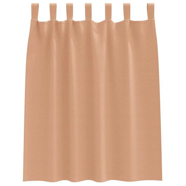 vidaXL Zwart-out Gordijnen met Ringen 2 pcs Licht Bruin 140 x 140 cm