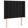 vidaXL Hoofdbord met randen 103x16x118/128 cm fluweel zwart