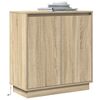 vidaXL Dressoir met plank Sonoma Eiken 71 x 34,5 x 75 cm Bewerkt hout