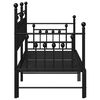 vidaXL Bedframe voor een daybed met hoofdeinde Zwart 75 x 190 cm Staal